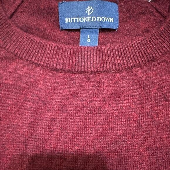 Red Crewneck Sweater 100% Cashmere - Picture 2 of 3